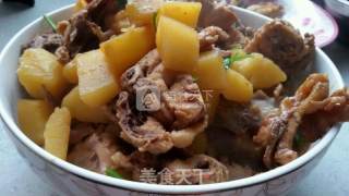 Stewed Chicken Skeleton with Potatoes recipe