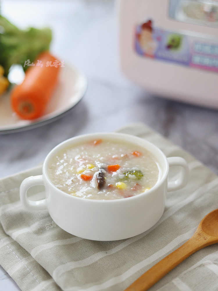 Assorted Ham and Vegetable Porridge recipe