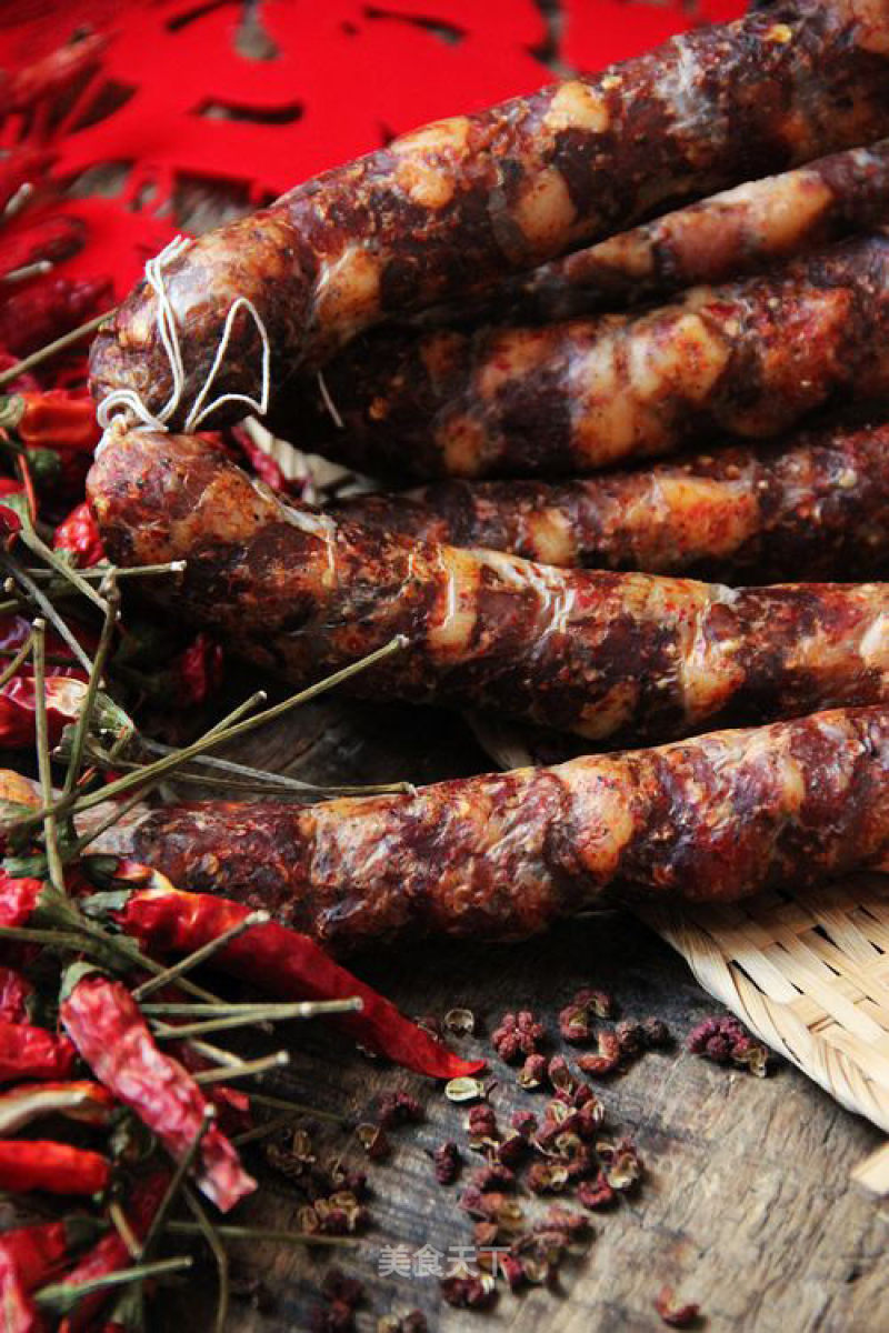 New Year Flavor---chinese New Year Banquet Dishes: Sichuan Spicy Sausage recipe