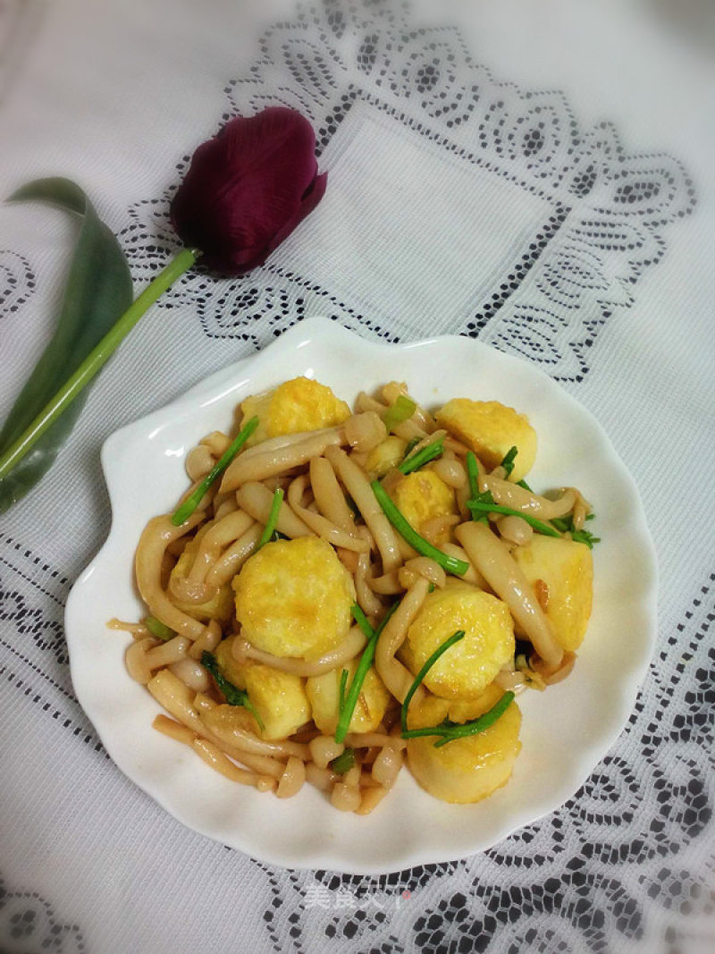 Japanese Tofu with Mushrooms and Seafood recipe