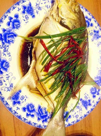 Homemade Steamed Pomfret recipe