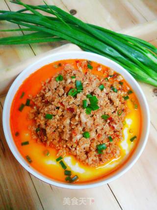 Tofu Soup with Minced Meat and Egg recipe