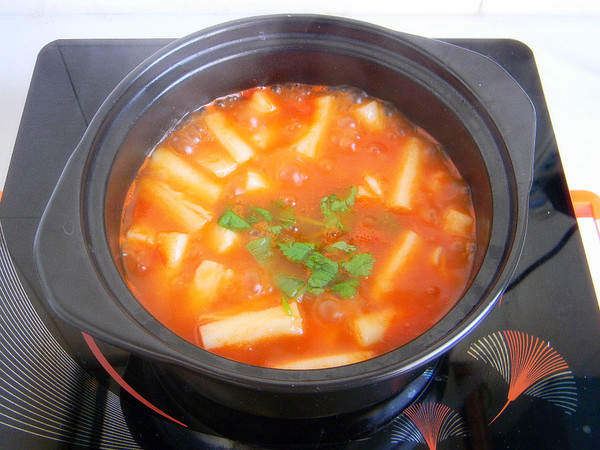 Tomato Rice Cake Soup recipe