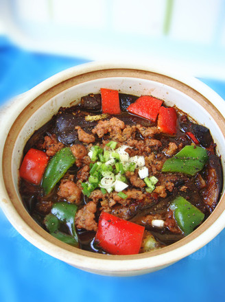 Eggplant Claypot with Minced Meat recipe