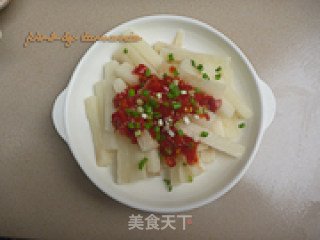Steamed Yam with Chopped Pepper recipe