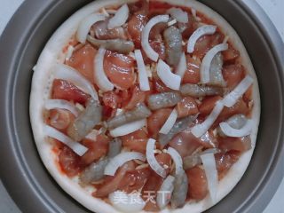 Chicken and Shrimp Pizza recipe