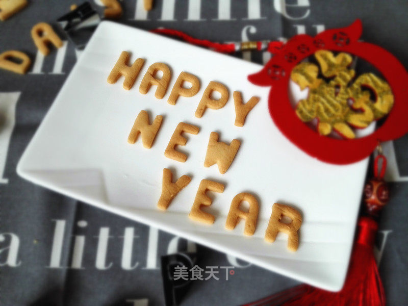 Happy New Year Letter Cookies recipe