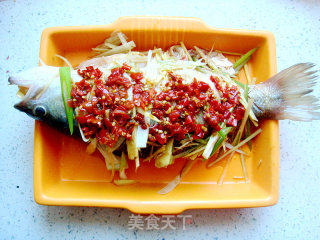 Steamed Sea Bass with Chopped Pepper recipe