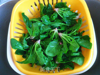 Steamed Spinach with Coarse Grains recipe