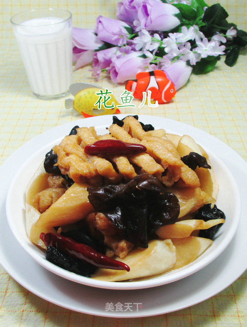 Black Fungus and White Boiled Orchid Tofu recipe