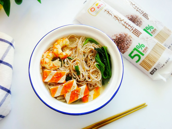 Soba Noodles with Seafood and Vegetables recipe