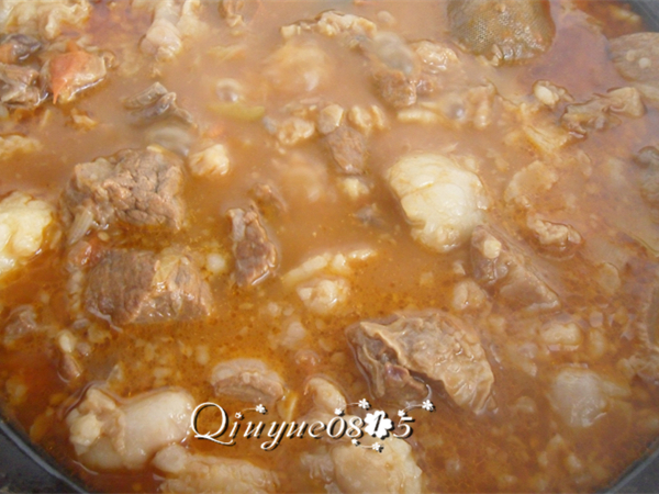 Tomato Beef Leek Noodle recipe