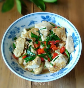 Braised White Tofu with Scallions recipe