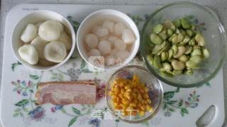 Stir-fried Broad Beans with Scallops and Horseshoe recipe