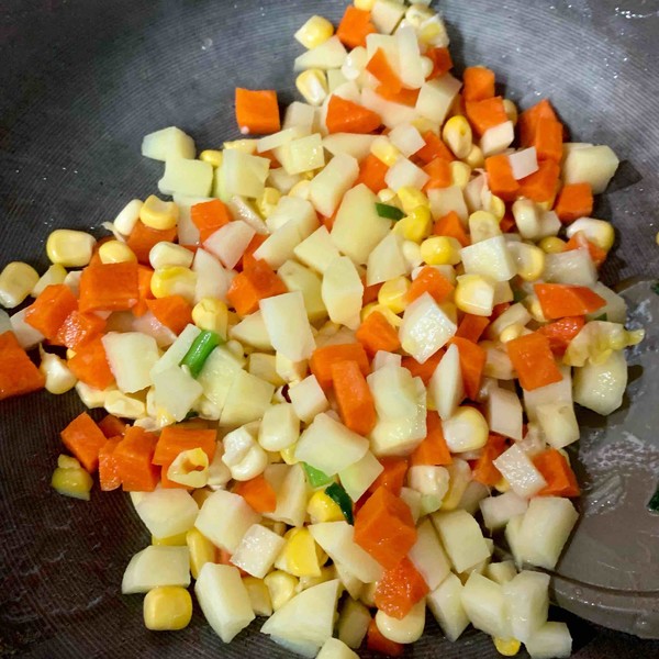 Stir-fried Three Fresh Vegetables recipe