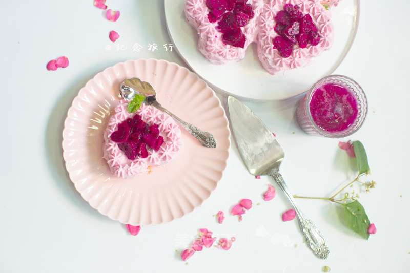#trust之美# Dragon Fruit Creamy Glutinous Rice Cake recipe