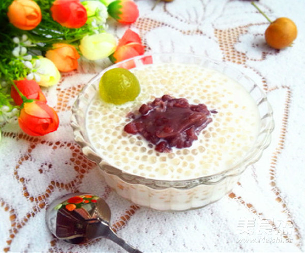 Grape Red Bean Sago recipe