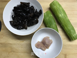 Black Fungus Lettuce Meat Slices recipe