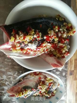 Steamed Fish Head with Chopped Pepper recipe