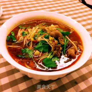 Enoki Mushroom Beef Soup recipe