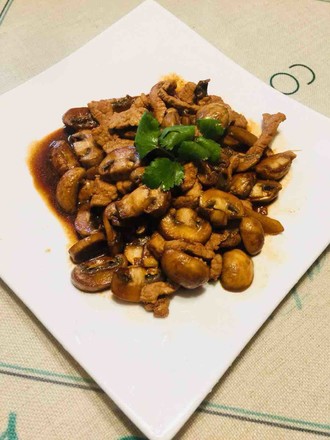 Stir-fried Shredded Pork with Mushrooms recipe
