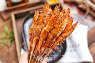 Grilled Shrimp with Black Pepper and Golden Silk recipe