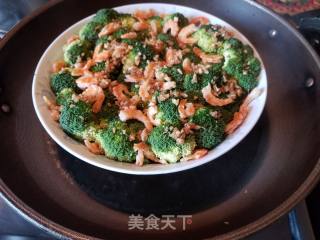 Steamed Broccoli with Dried Shrimp recipe