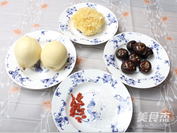 Horseshoe Snow Pear White Fungus Soup recipe