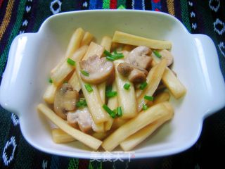 Stir-fried Mushrooms with Rice White recipe