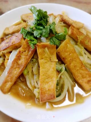 Fried Tofu and Braised Cabbage recipe