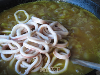 Curry Potato Squid Noodle recipe