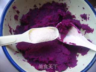 Super Soft, Glutinous and Sweet-purple Sweet Potato Sticky Rice Bean Paste Cake recipe