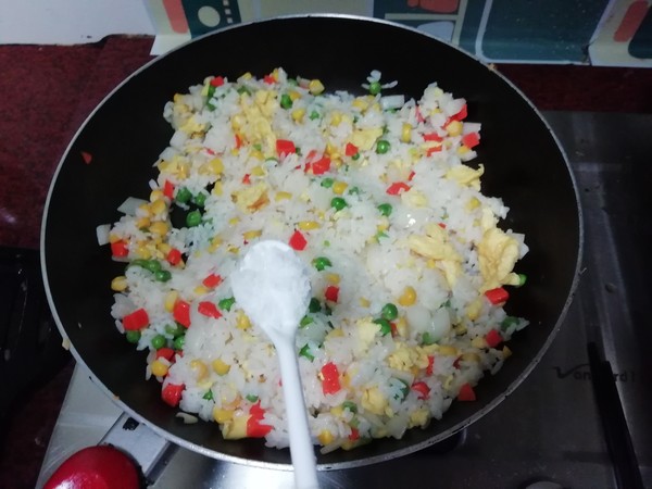 Fried Rice with Green Beans and Eggs recipe