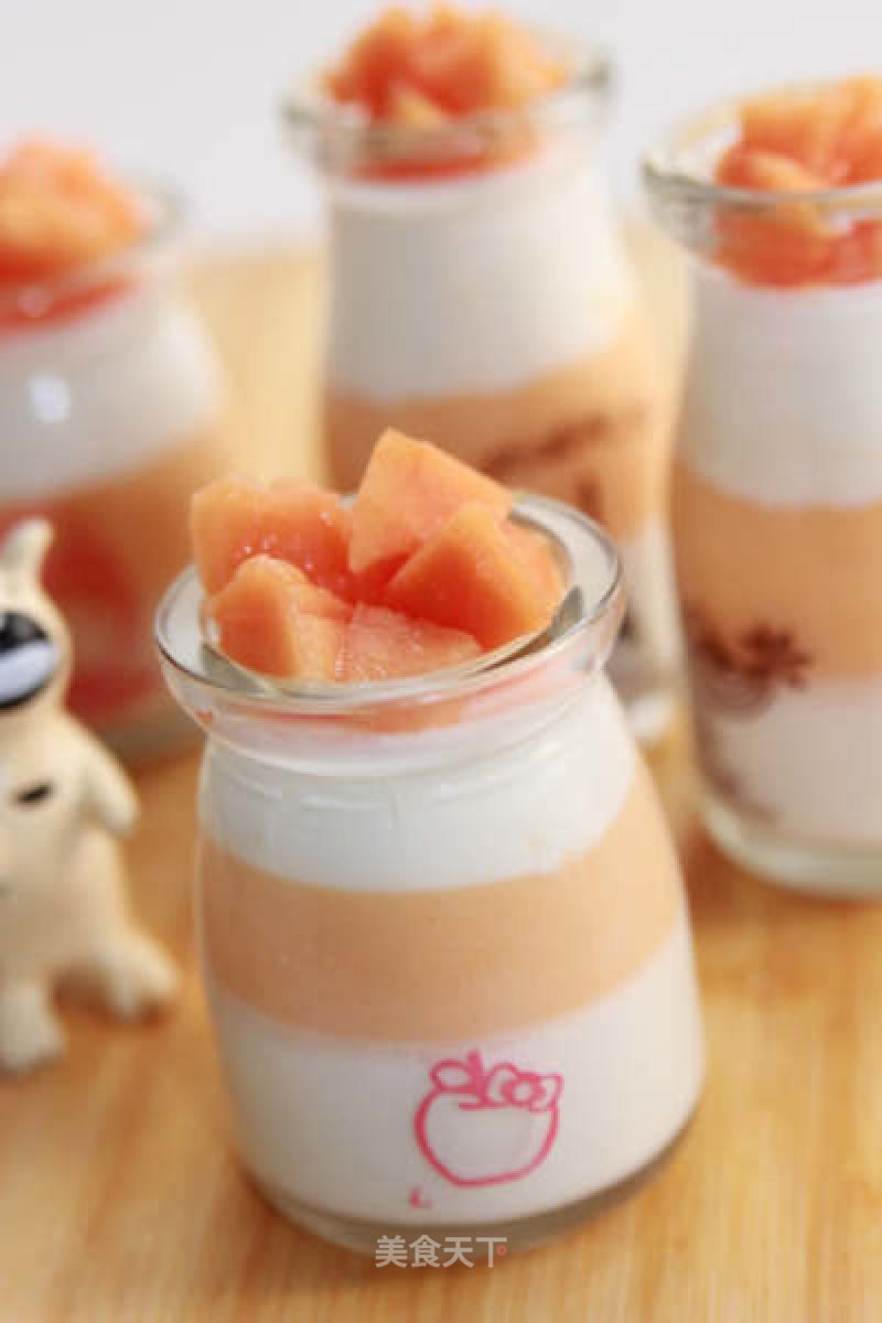 Papaya Coconut Milk Jelly——in The Hot Summer, Bring this Icy Delicacy to The Table recipe