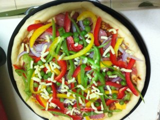 Ham and Vegetable Pizza recipe