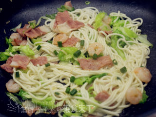 Fried Noodles with Shrimp in The Late Night Canteen recipe