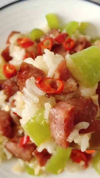 Chili Beef Sausage Fried Rice recipe