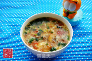 Tomato and Mushroom Egg Soup recipe