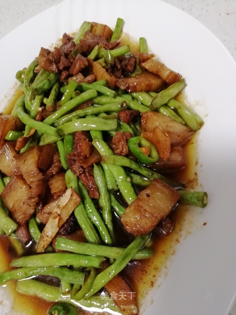 Stir-fried Pork and Beans with Sauce recipe