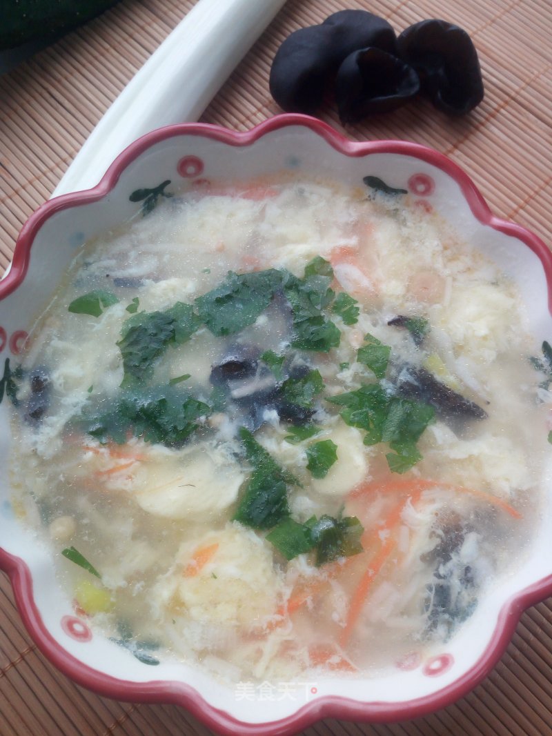 Enoki Mushroom and Egg Drop Soup recipe
