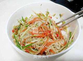 Challenging The Taste Buds-small Hot Peppers Mixed with Enoki Mushrooms recipe