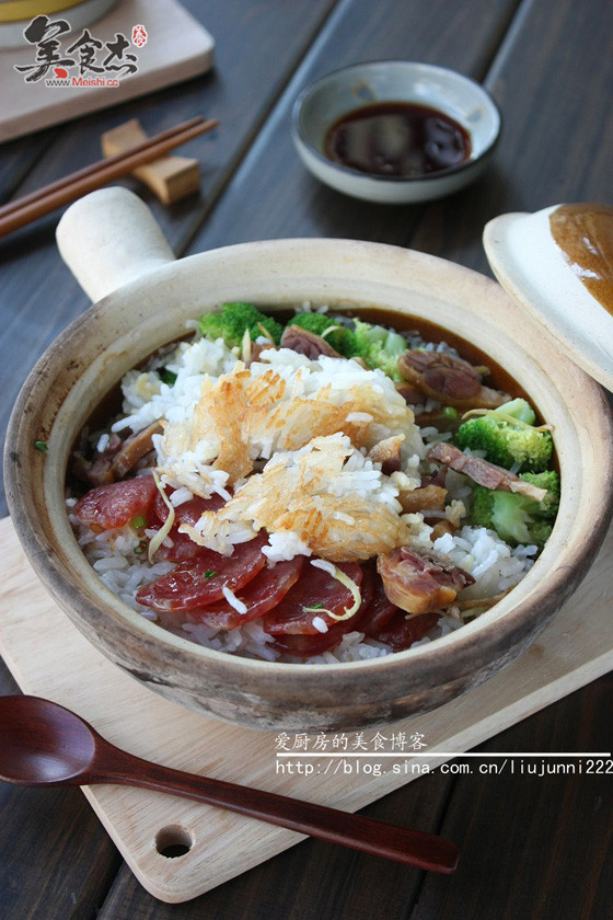 Cured Duck Claypot Rice recipe