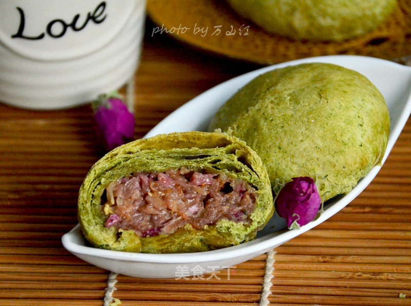 #aca烤明星大赛# Matcha Rose Flower Cake recipe