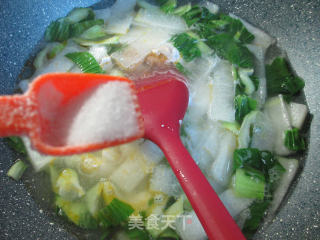 Green Vegetables, Salted Duck Eggs and Winter Melon Soup recipe