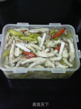 Appetizing Chicken Feet with Pickled Peppers recipe