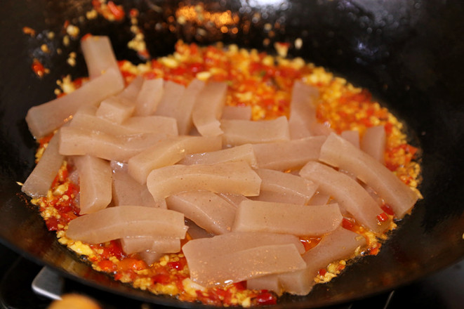 Stir-fried Konjac Tofu with Chopped Pepper recipe