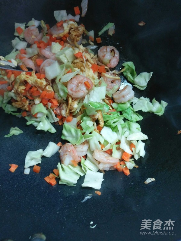 Fried Rice with Shrimp and Egg recipe