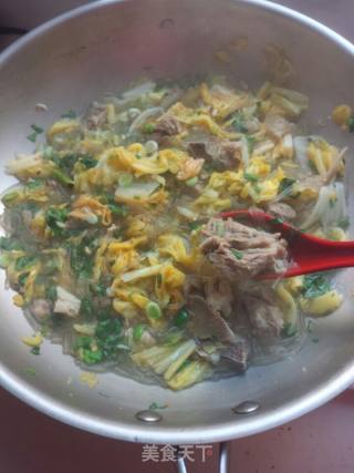 Homemade Version of Lamb and Cabbage Vermicelli Soup with Chili Oil recipe