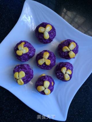 Corn and Purple Potato Dumpling recipe