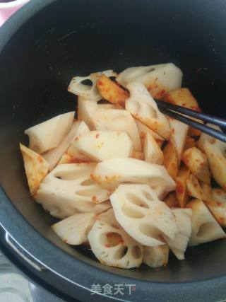 Braised Lotus Root with Pleurotus Eryngii recipe